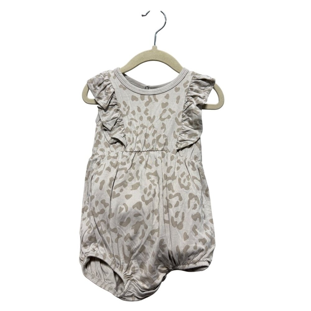 Kyte Baby Sleeveless Gray Animal Print Bubble Romper Infant Size 12-18mo